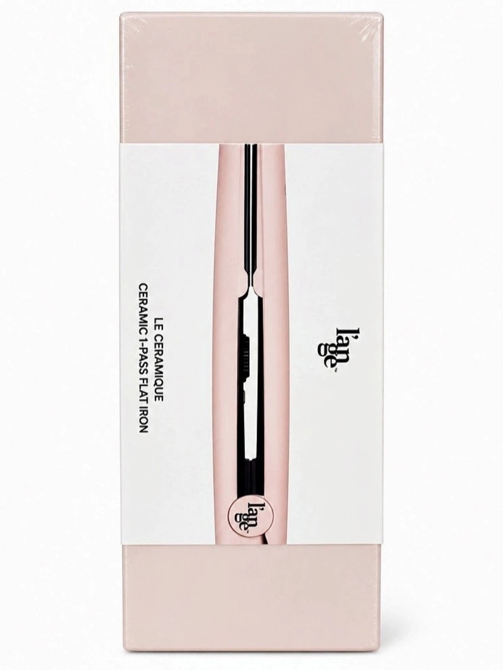 NWT L’ange Le Ceramique 1-Pass Ceramic Flat Iron Blush Pink